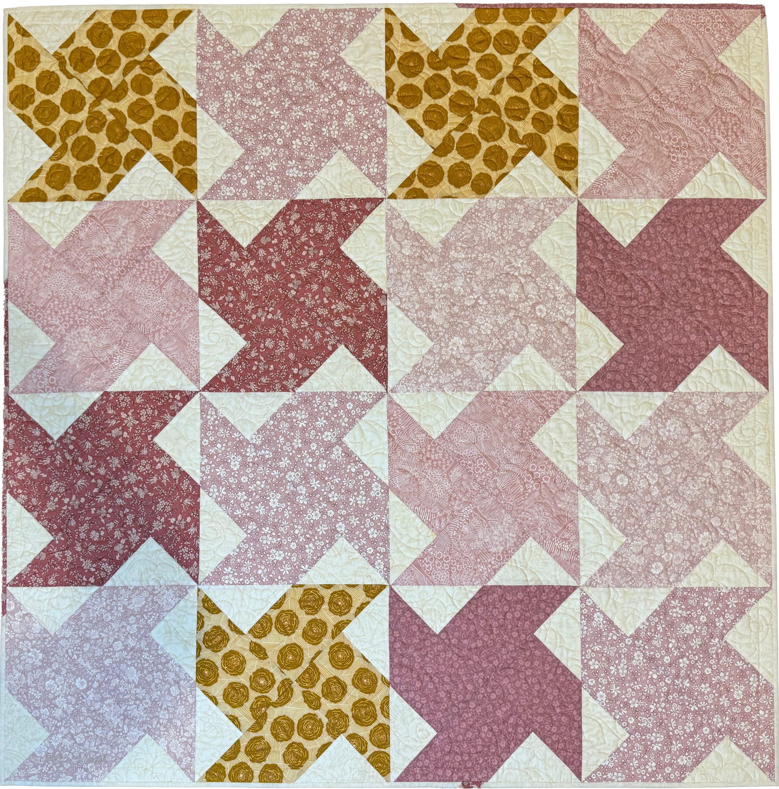 Pastel Pink Baby Quilt